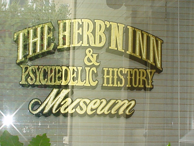 The Herb'n Inn front porch sign